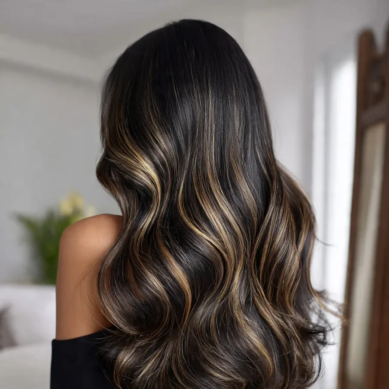 Black Hair with Highlights