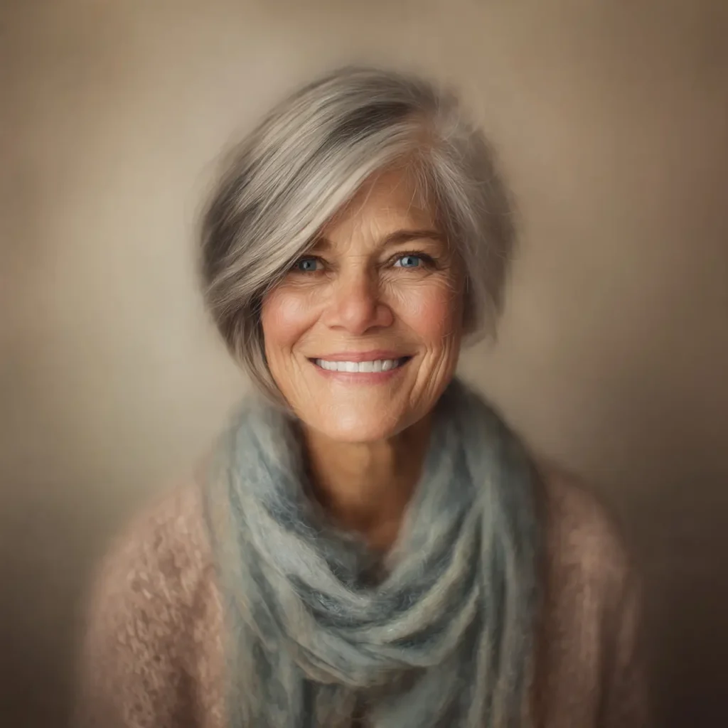 Lob with Side-Swept Bangs