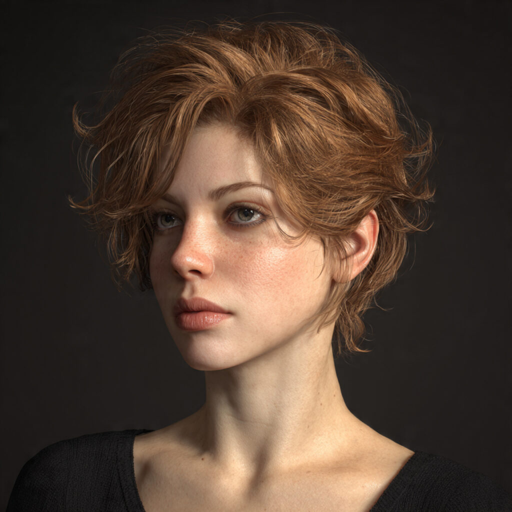 Voluminous Crown Bixie Haircut