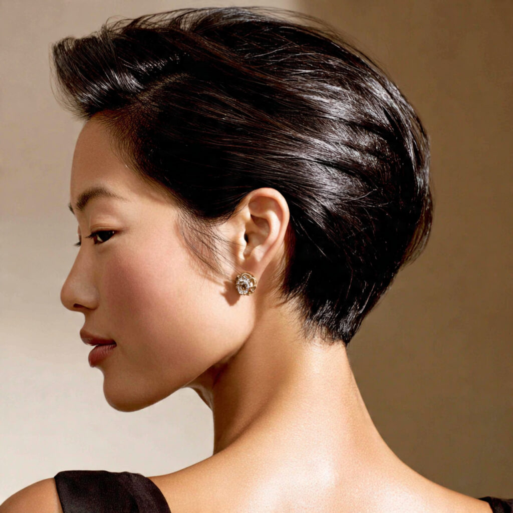 Bixie Haircut With Tapered Nape