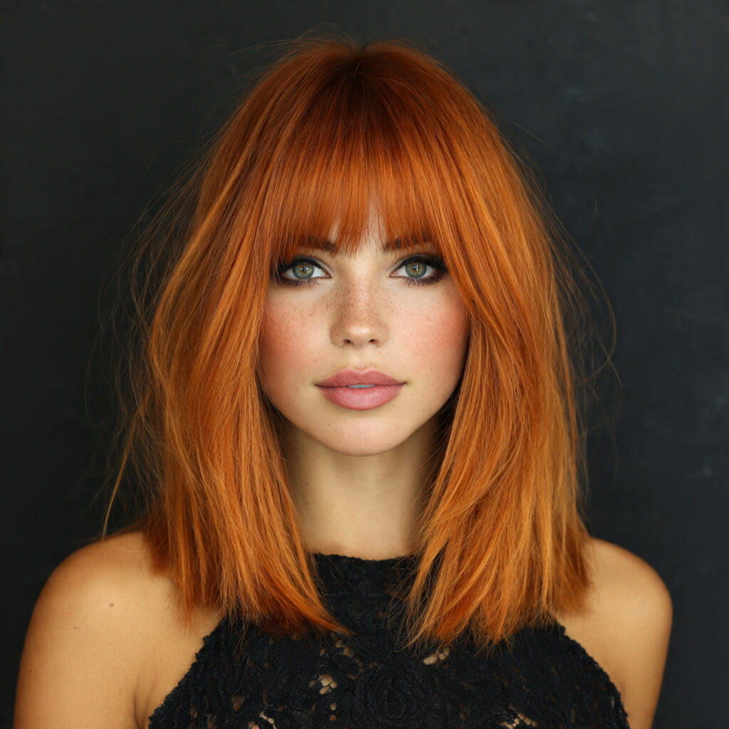 Warm Copper Bixie Haircut
