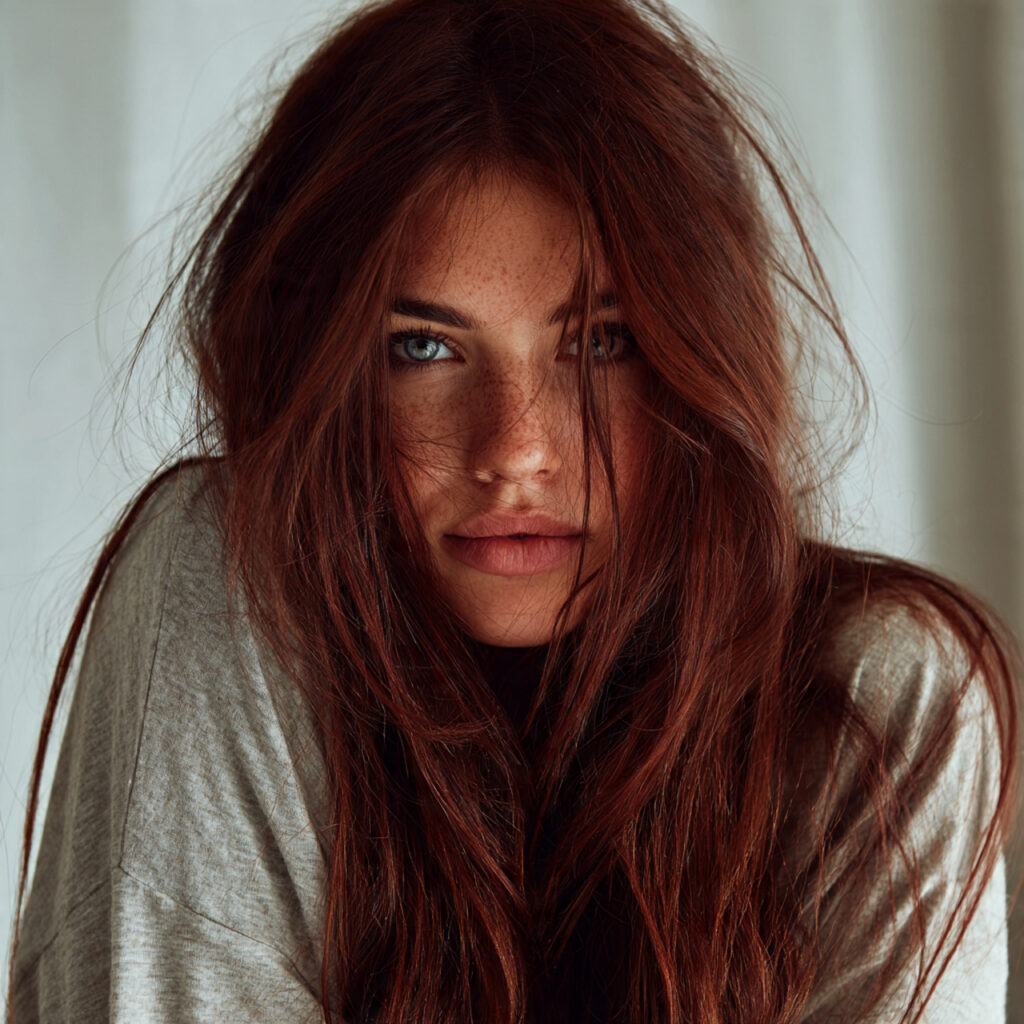 Auburn Hairstyle with Tousled Layers