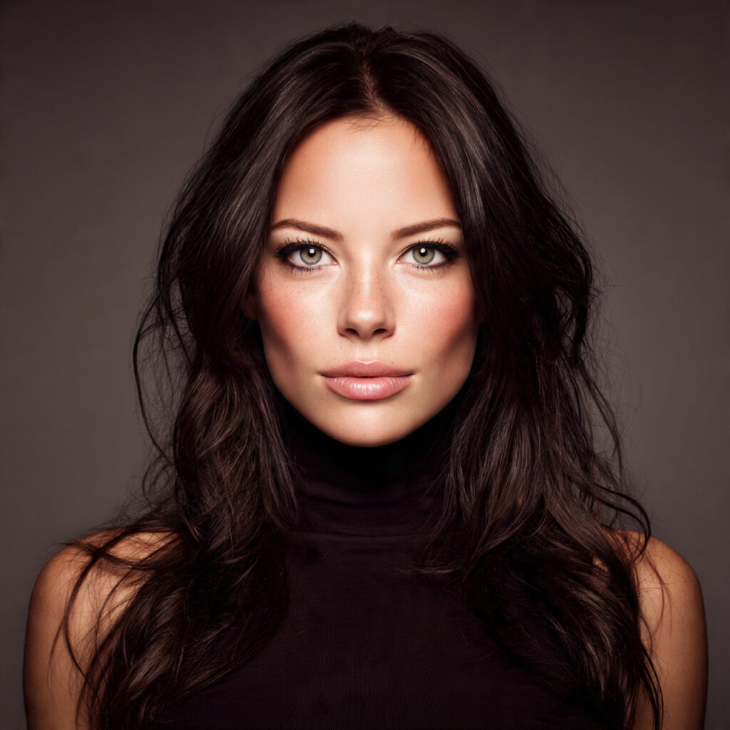 Dark Brown with Face-Framing Lights