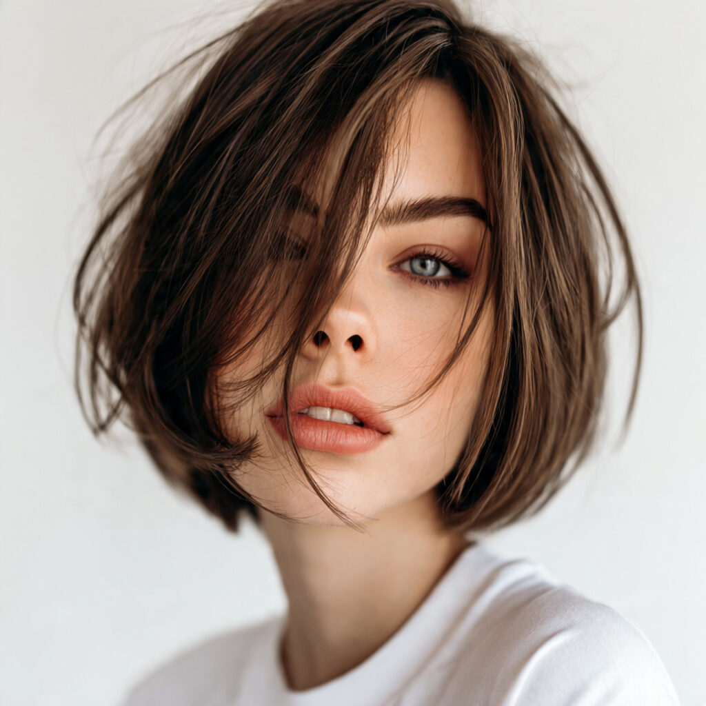 Subtle Brunette Foil Highlights