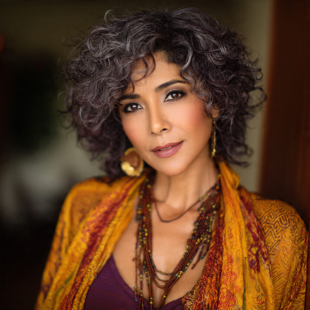 Medium Gray Hair with Blended Lowlights