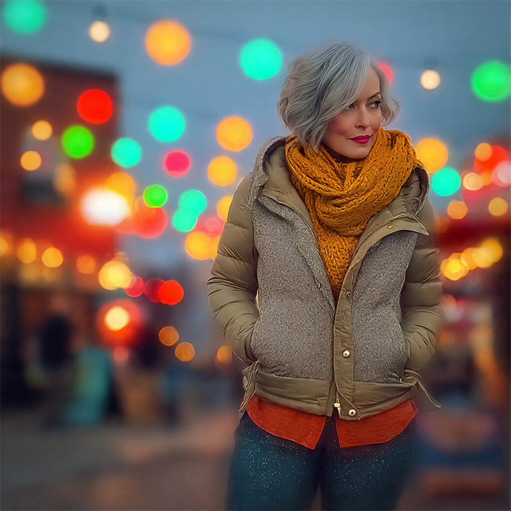 Gray Waves with Face-Framing Strands