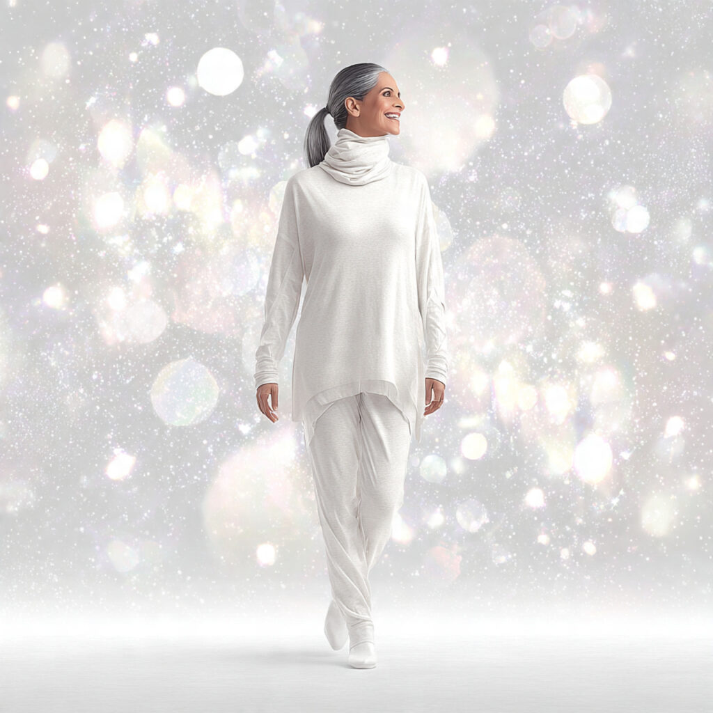 Sleek Silver Ponytail