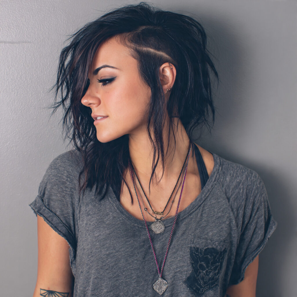 Half-Up Asymmetrical Style