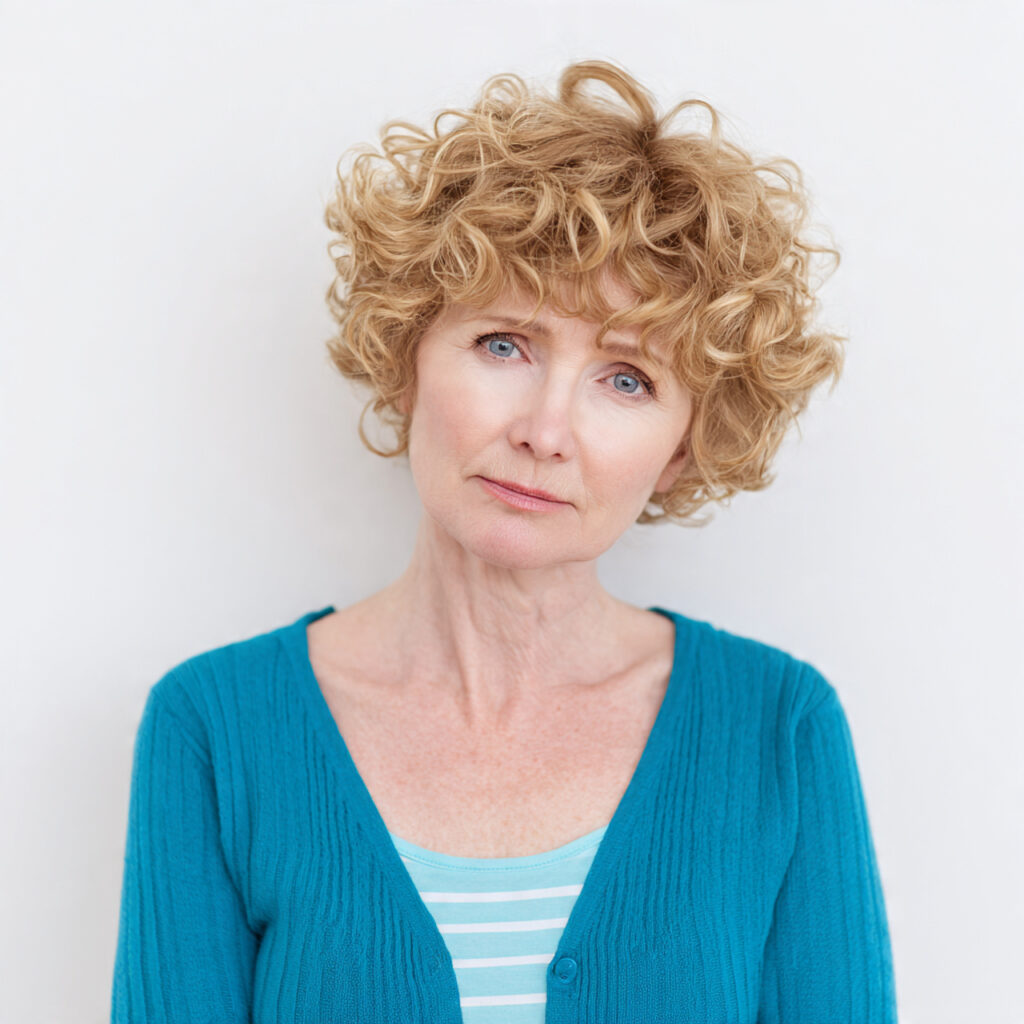 Chin-Length Curly Bob