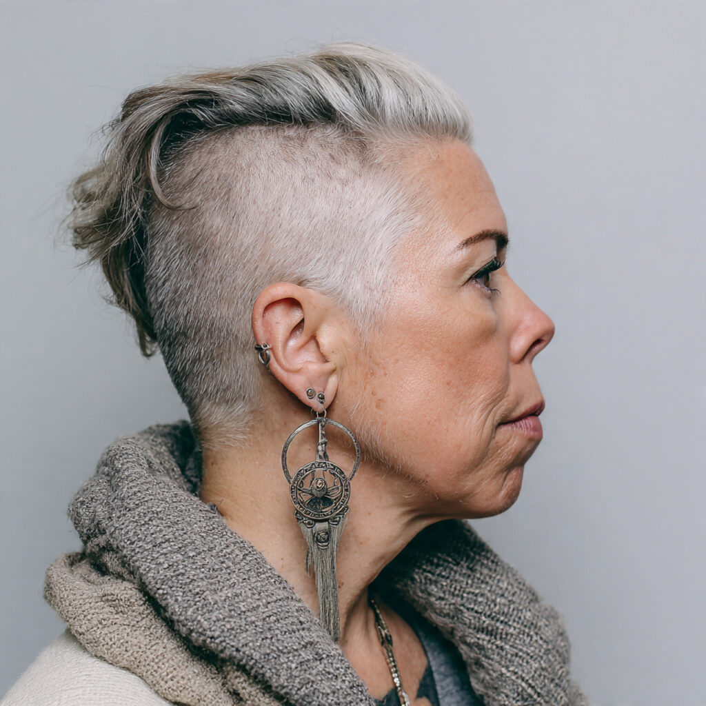 Undercut Gray Bob