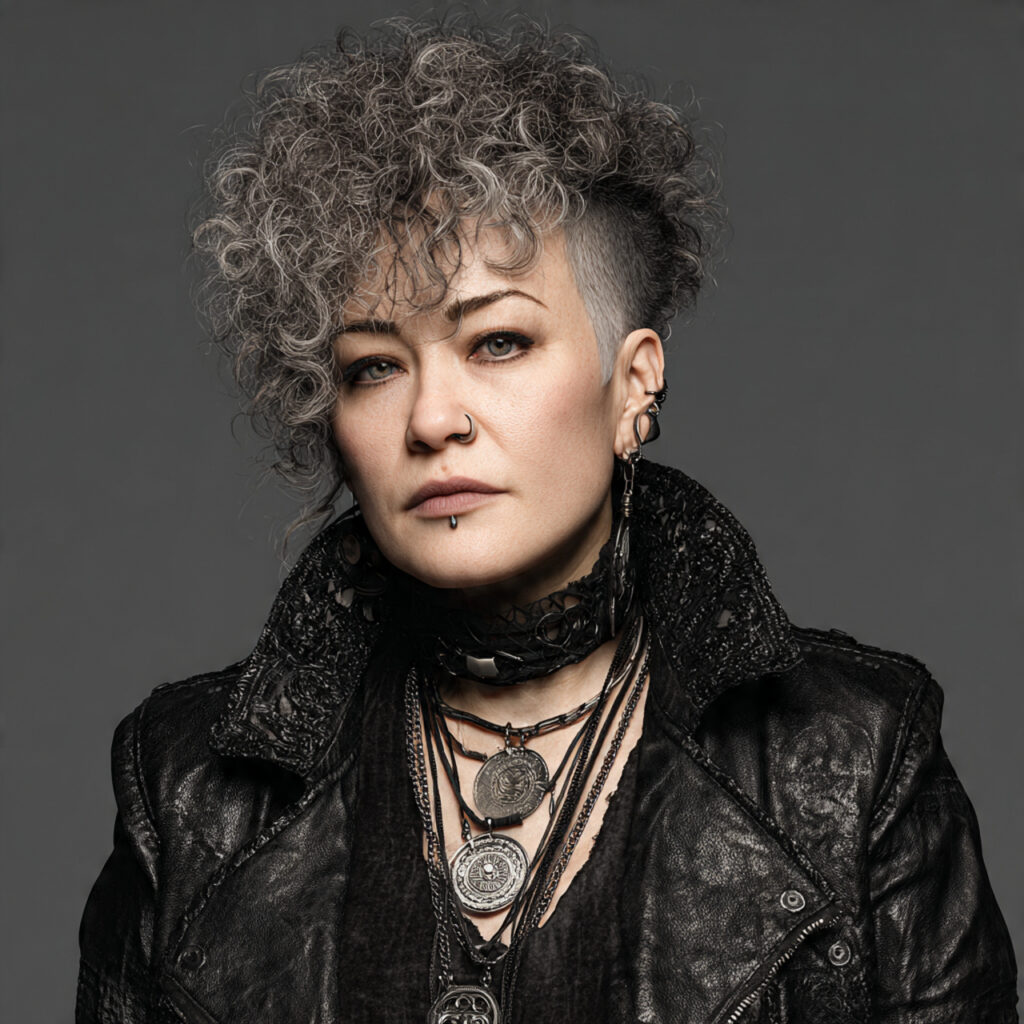 Curly Bob with Undercut