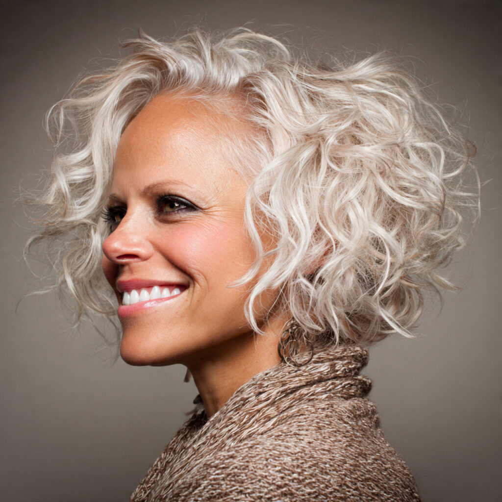 Curly Bob with Wispy Ends