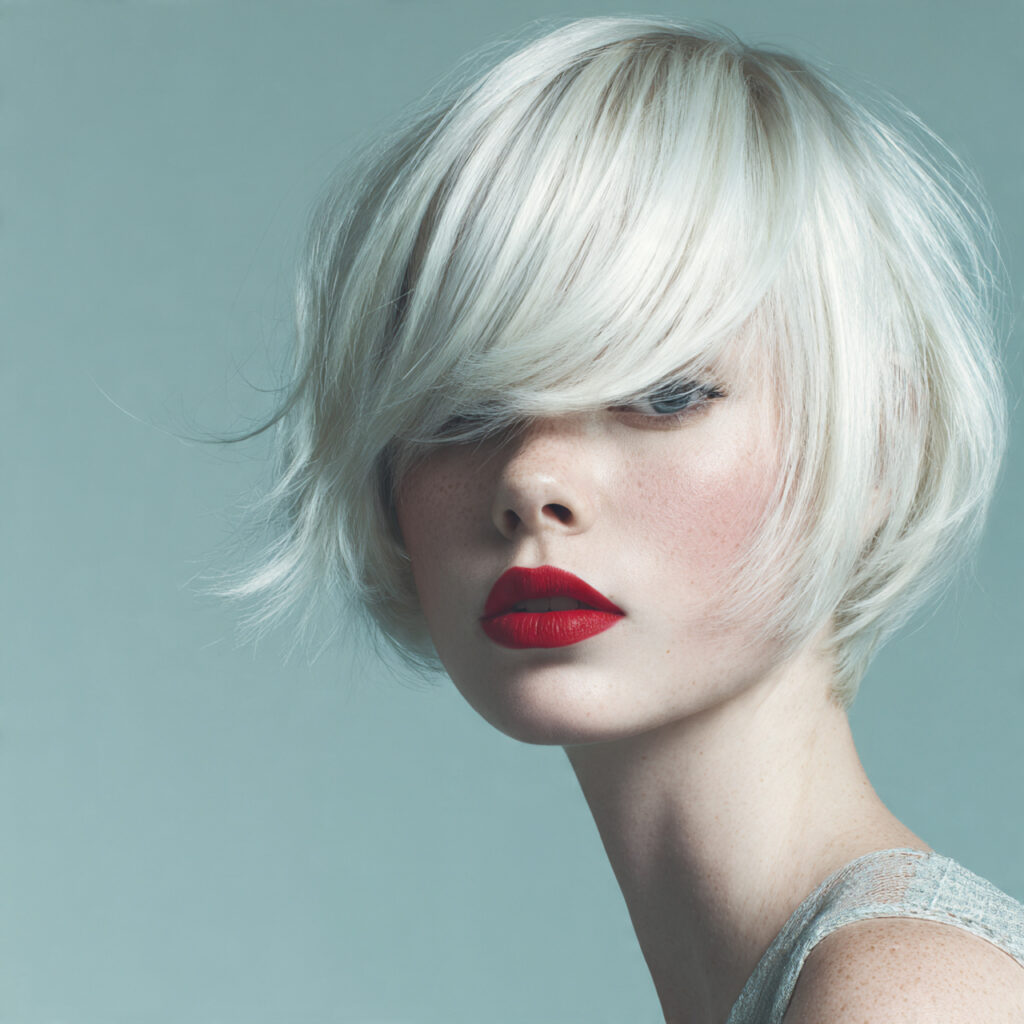 Platinum Blonde Bixie Haircut