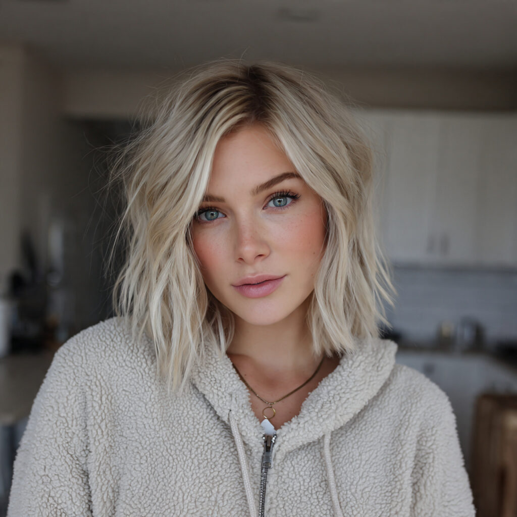 Ash Blonde with Brown Lowlights