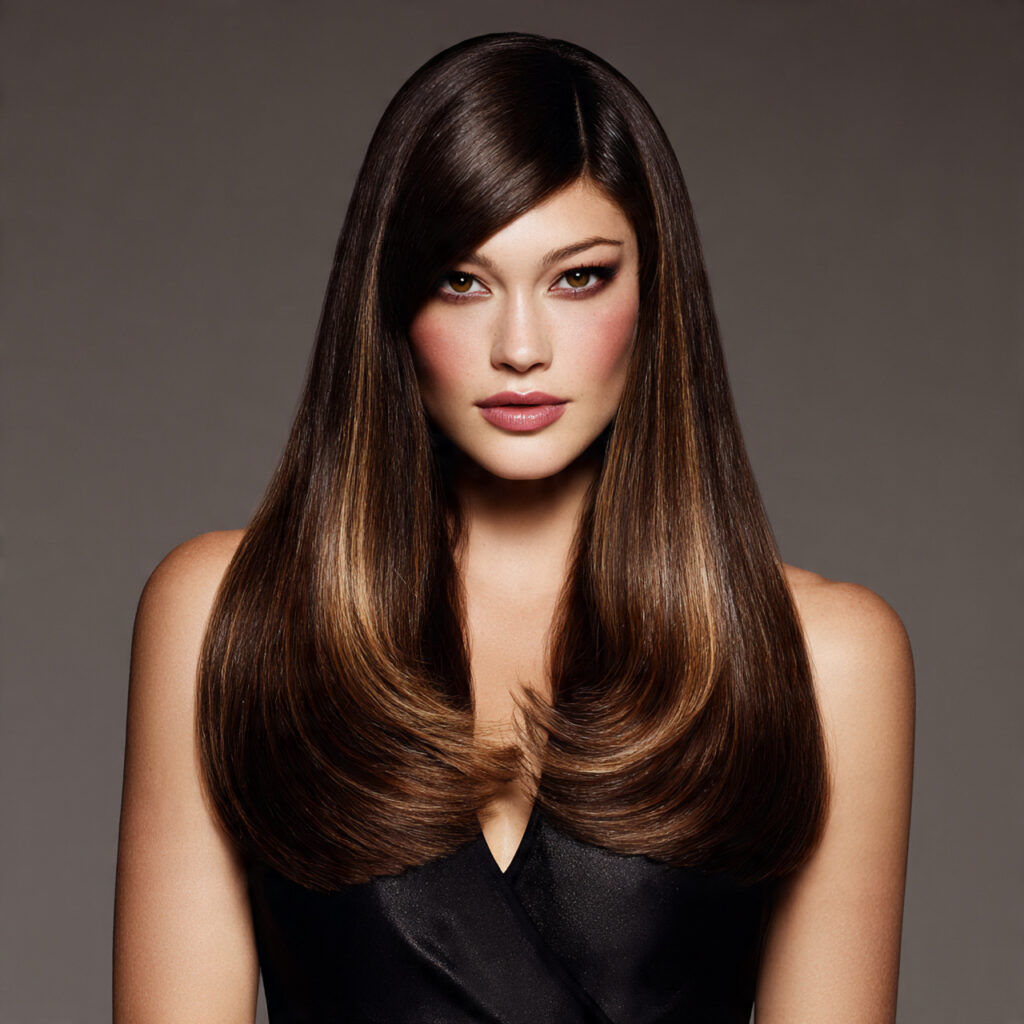 Straight Hair Illusion of Volume