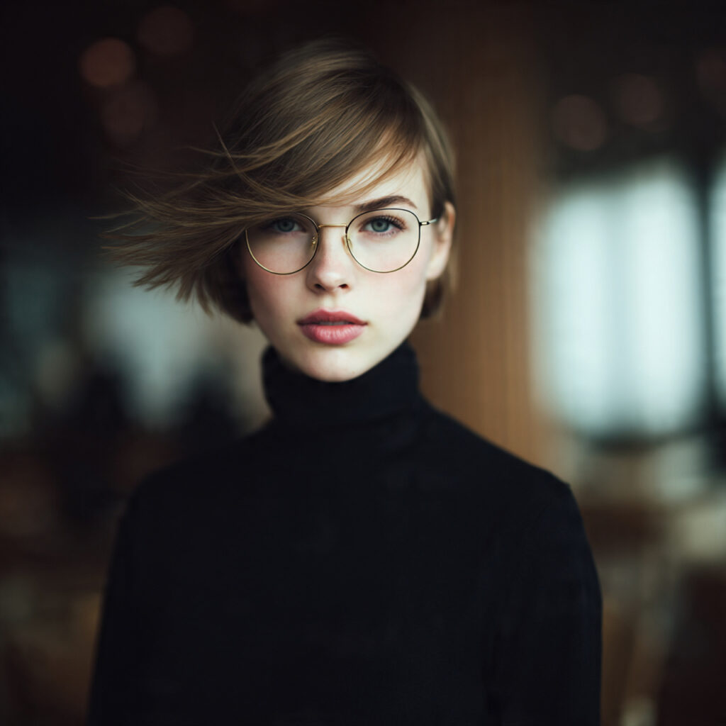 Short Layered Cut with Side-Swept Top