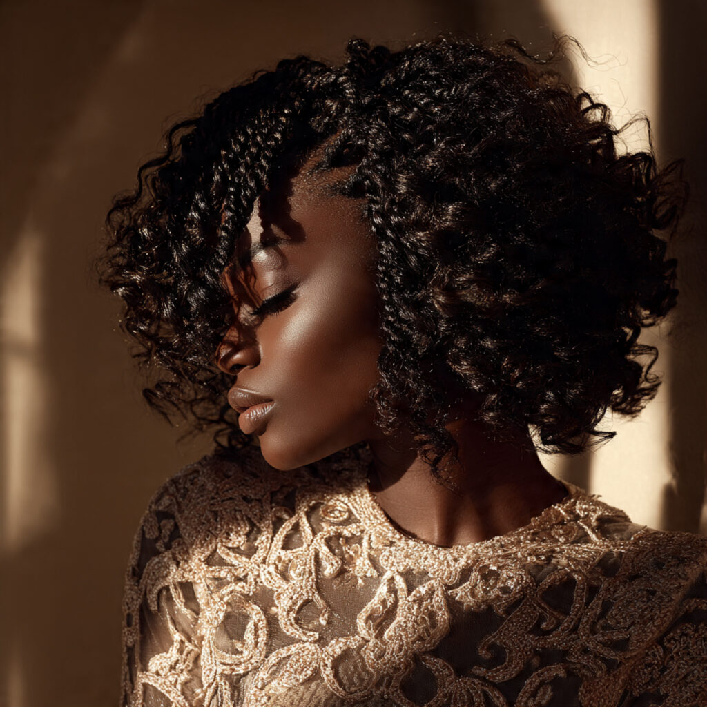 Box Braids with Curly Ends Ideas