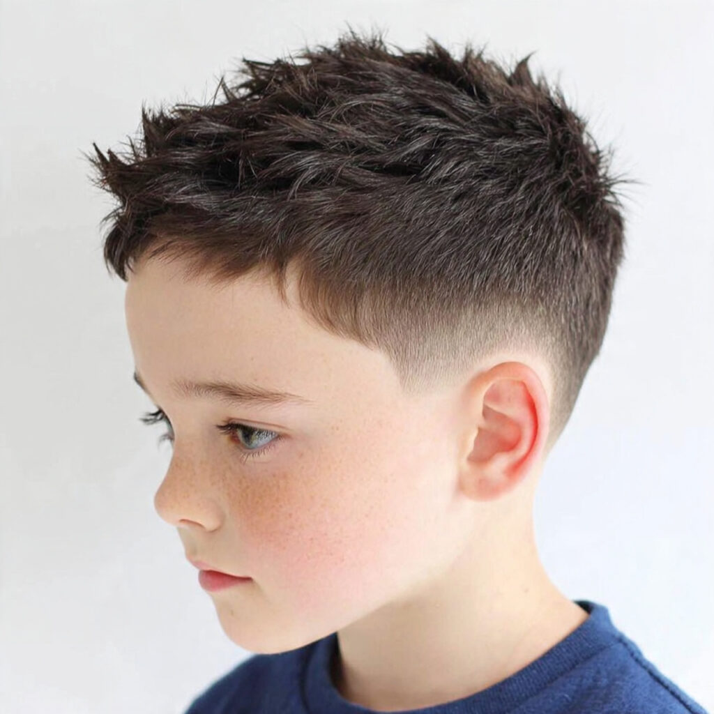 Spiky Top School Haircut Idea