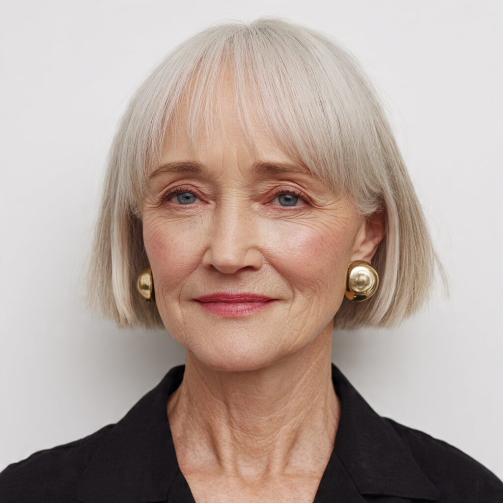 Short Angled Bob Ideas with Subtle Edge