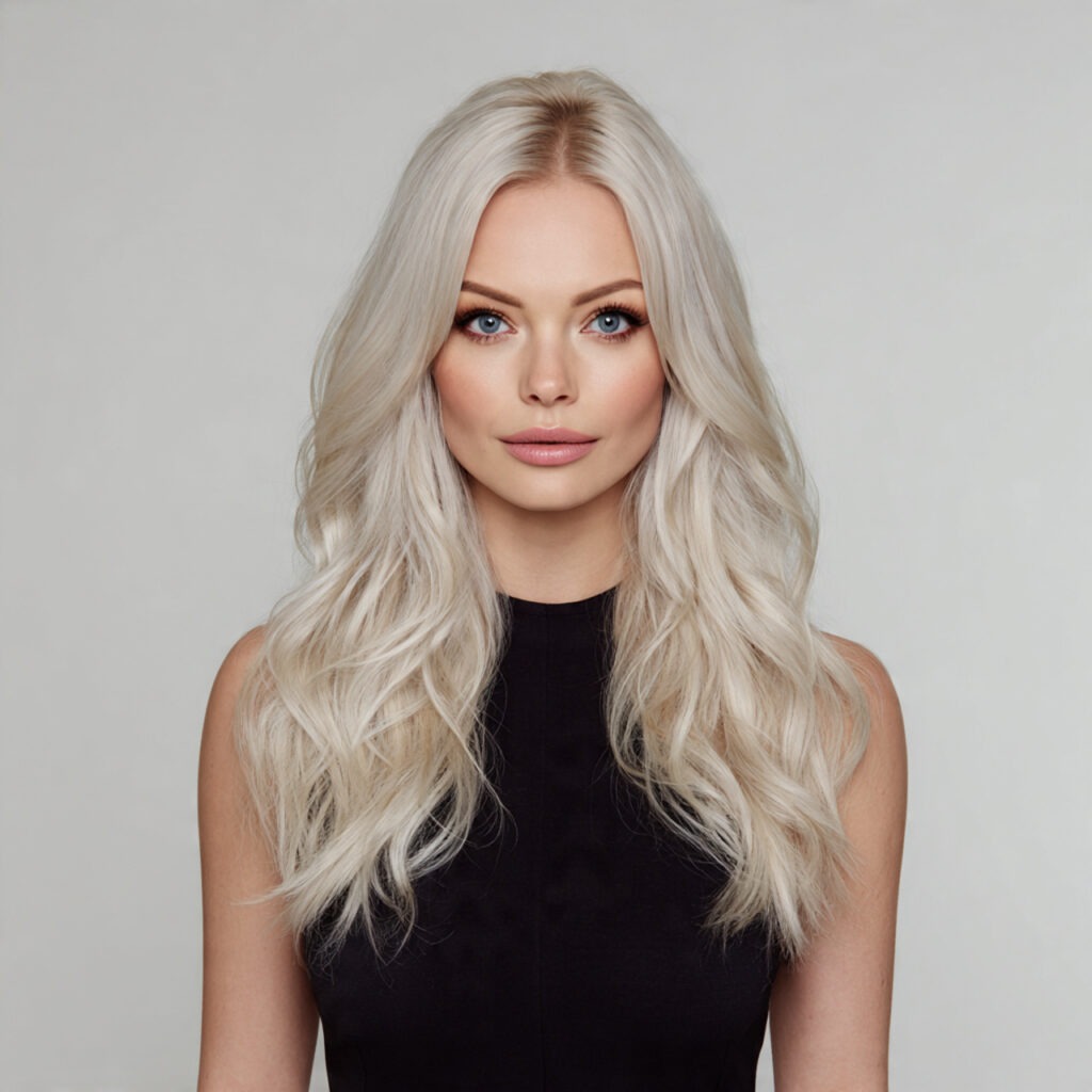 Creamy Vanilla Blonde Balayage Idea