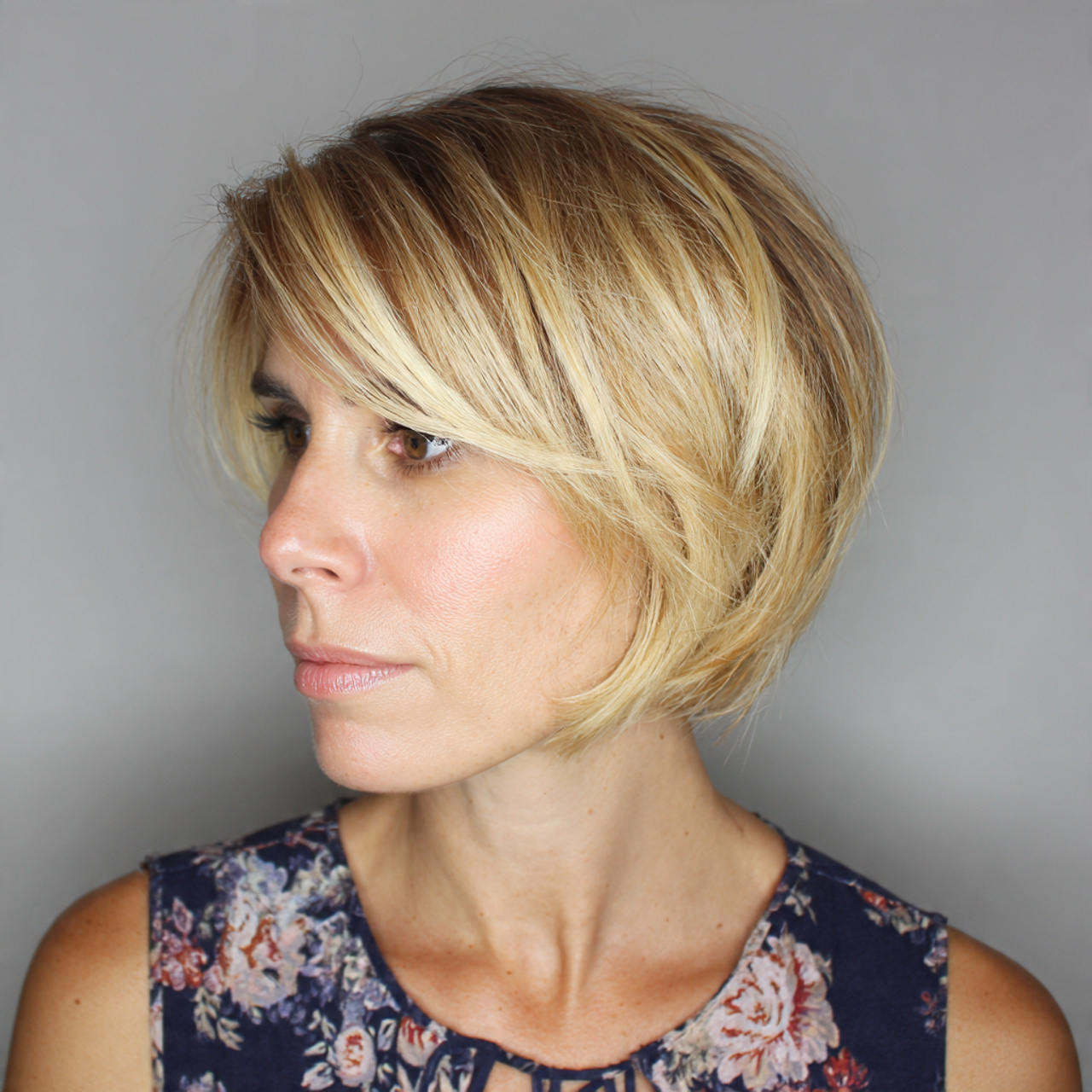 A Line Bob Hairstyles for Mature Women