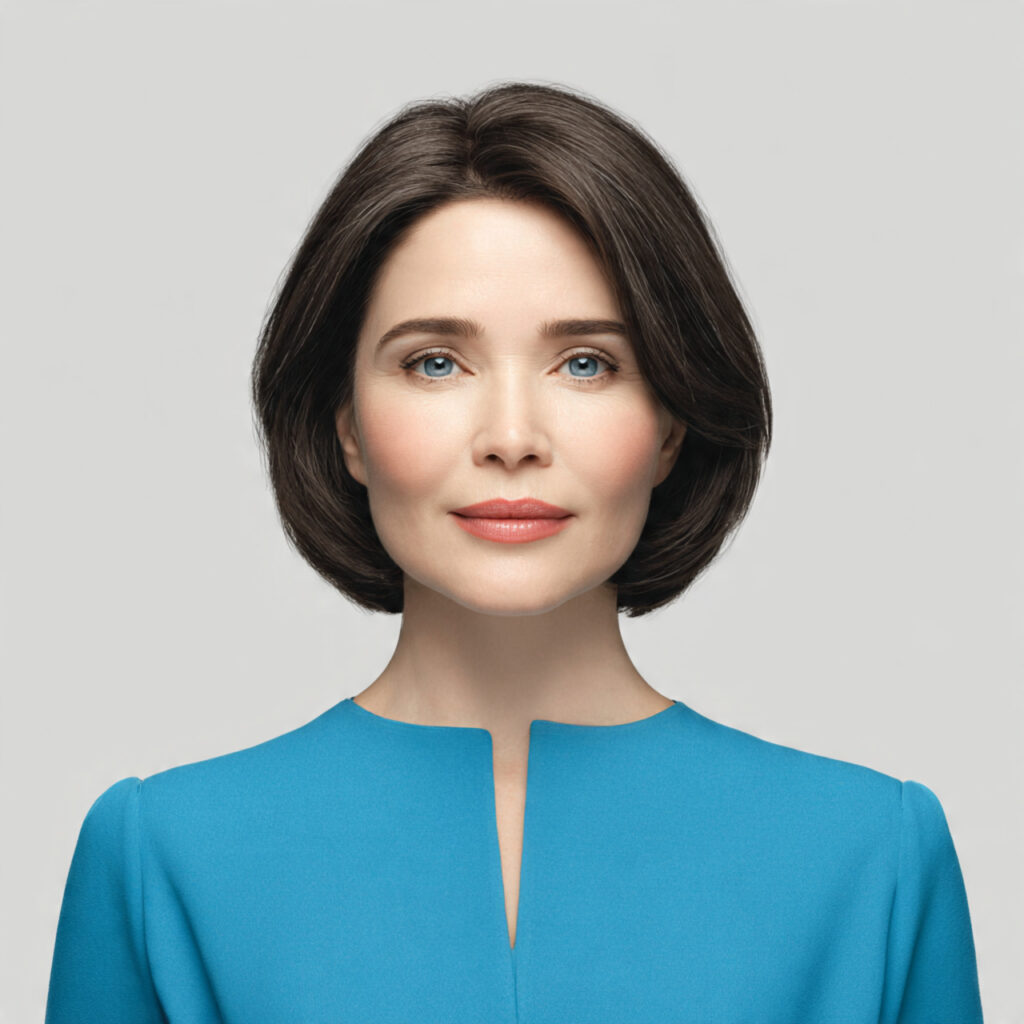 Angled Bob Ideas with Center Part Balance