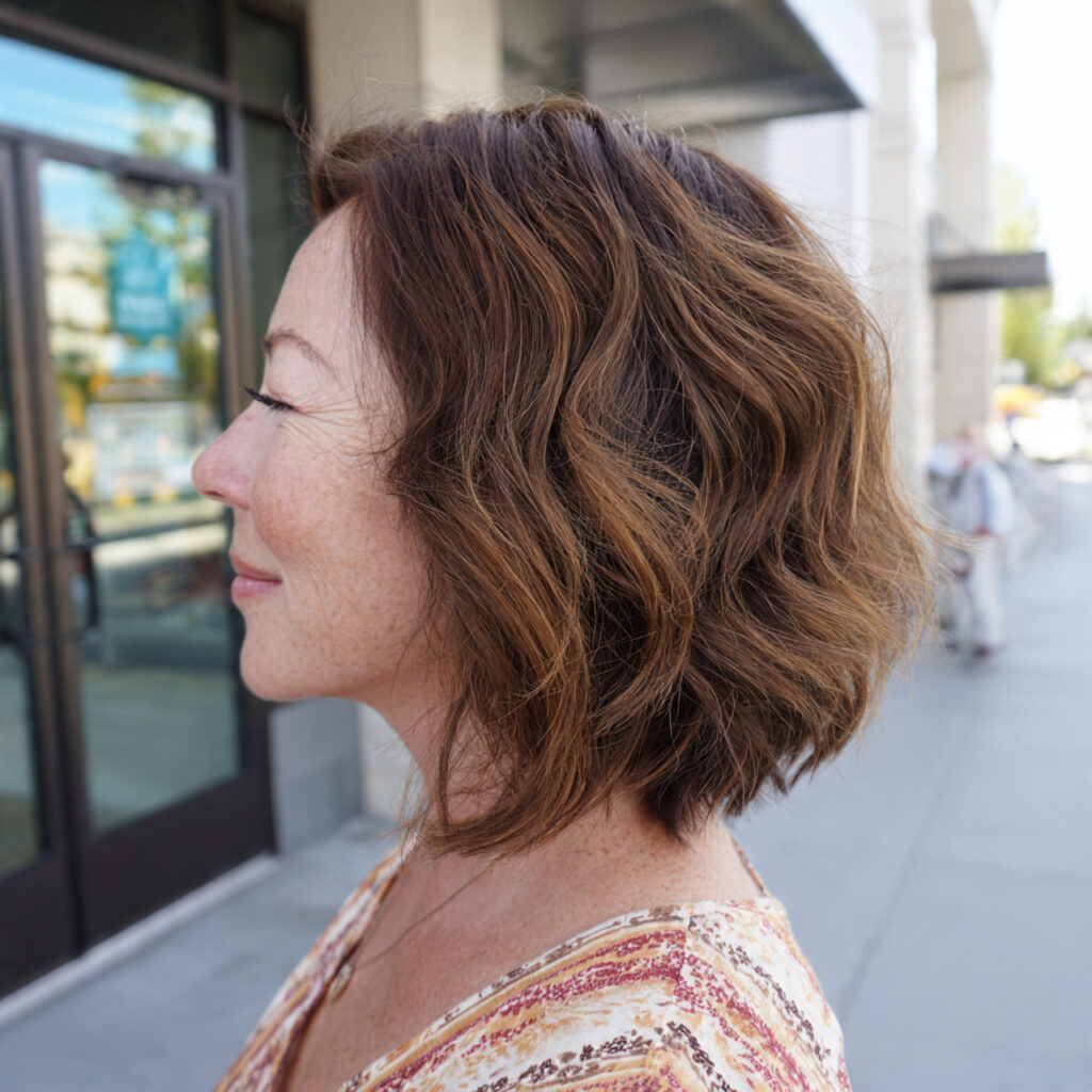 Textured Angled Bob Ideas with Natural Flow