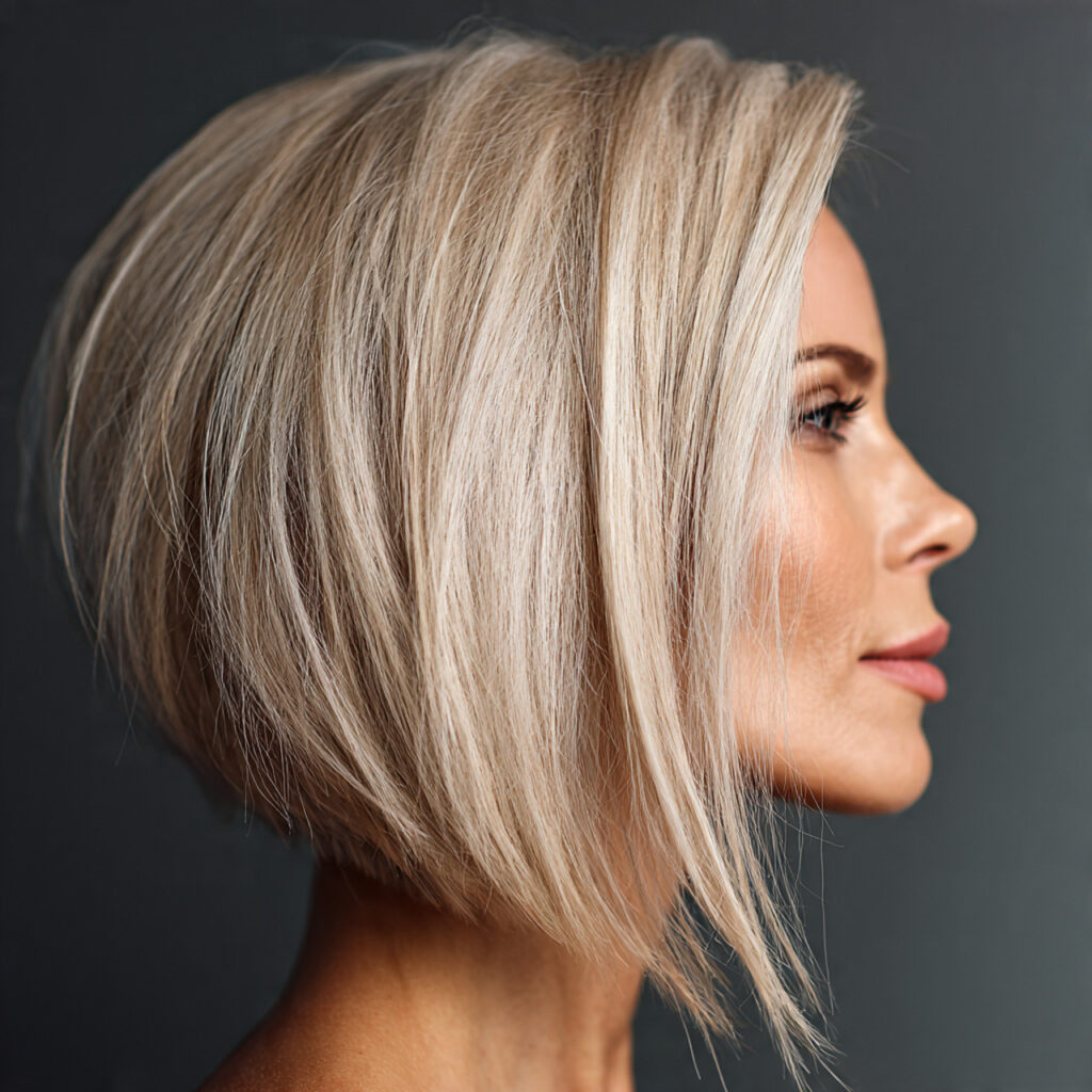 Angled Bob Ideas with Warm Tones