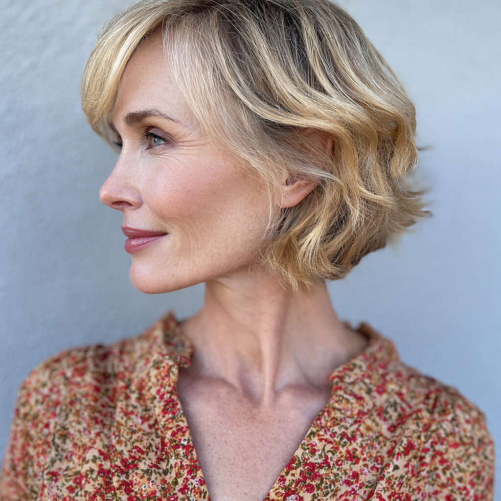 Angled Bob Ideas with Casual Everyday Look