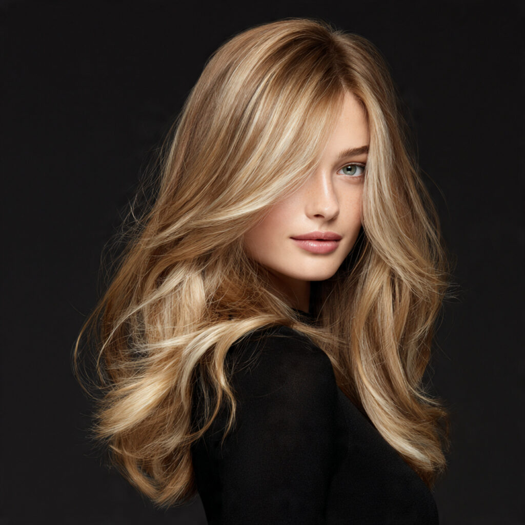 Golden Blonde Balayage Idea