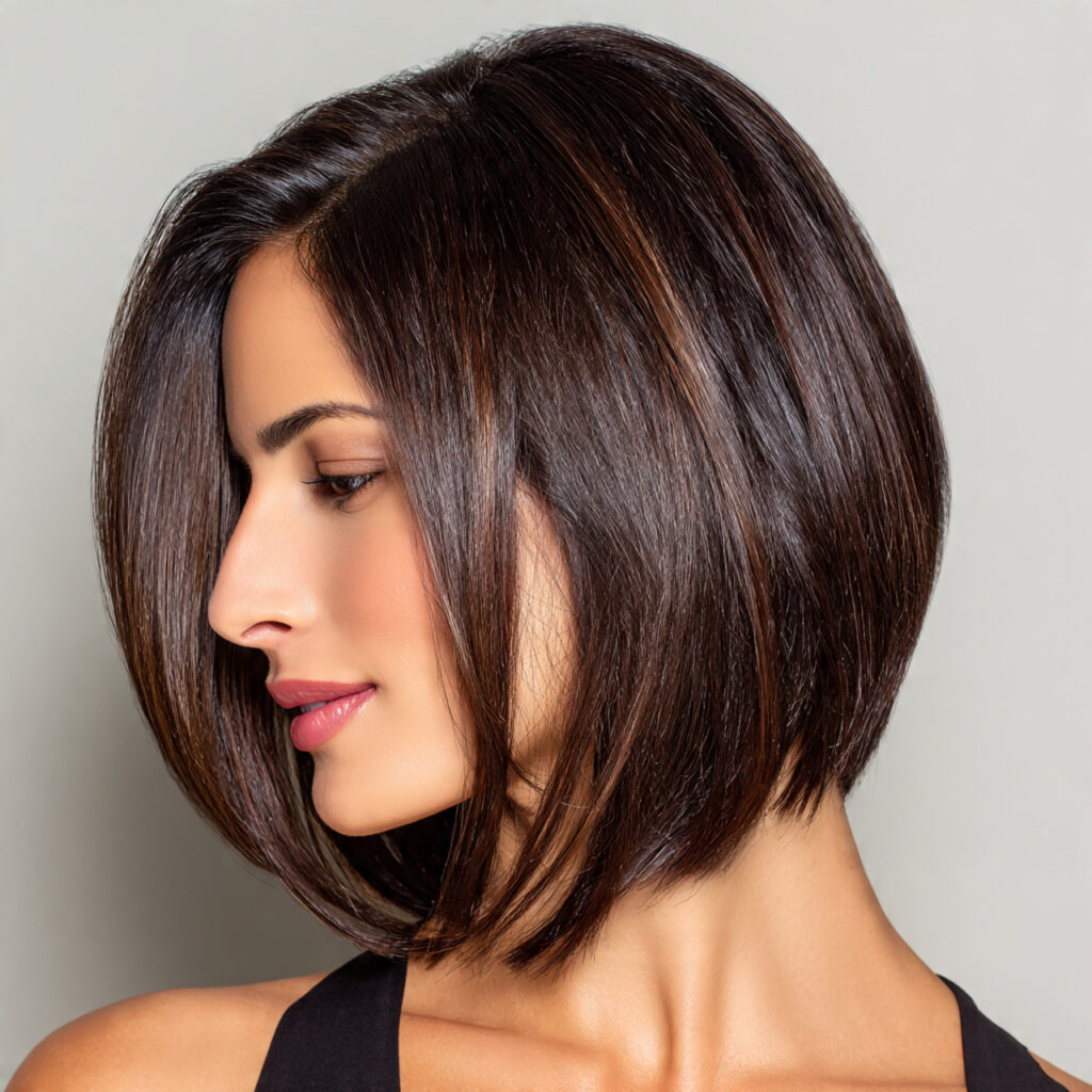 Dimensional Angled Bob Ideas for Fine Hair