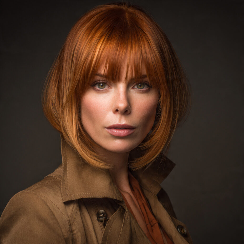 Straight Bob Cut Hairstyles with Long Bangs Ideas