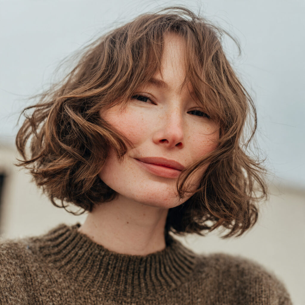 Casual Bob Cut Hairstyles with Long Bangs Ideas