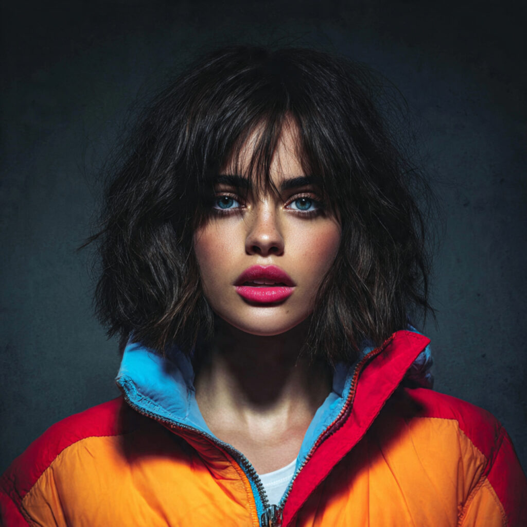 Shag Haircut with Micro Bangs