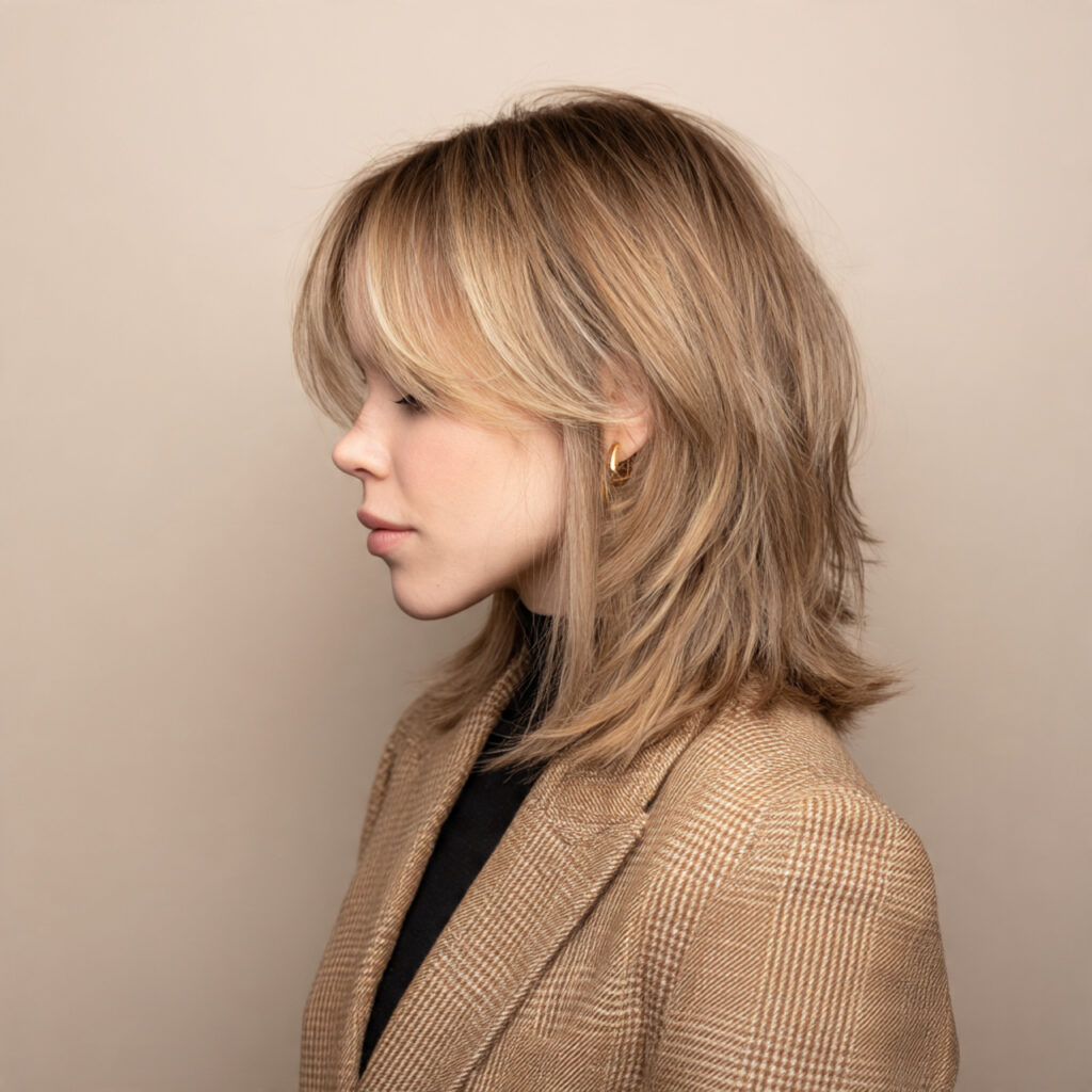 Textured Bob Cut Hairstyles with Long Bangs Ideas