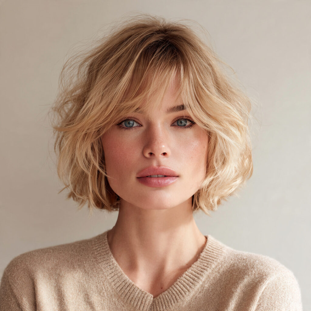 Tousled Bouncy Bob with Airy Finish Idea
