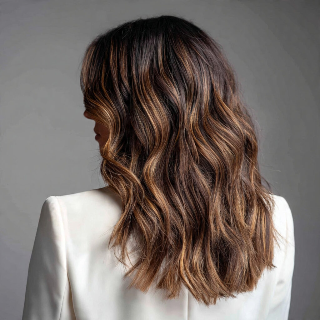 39 Trendy Balayage Hairstyles for Medium Length Hair Ideas 9 Chocolate Brown Balayage for Medium-Length Hair Ideas