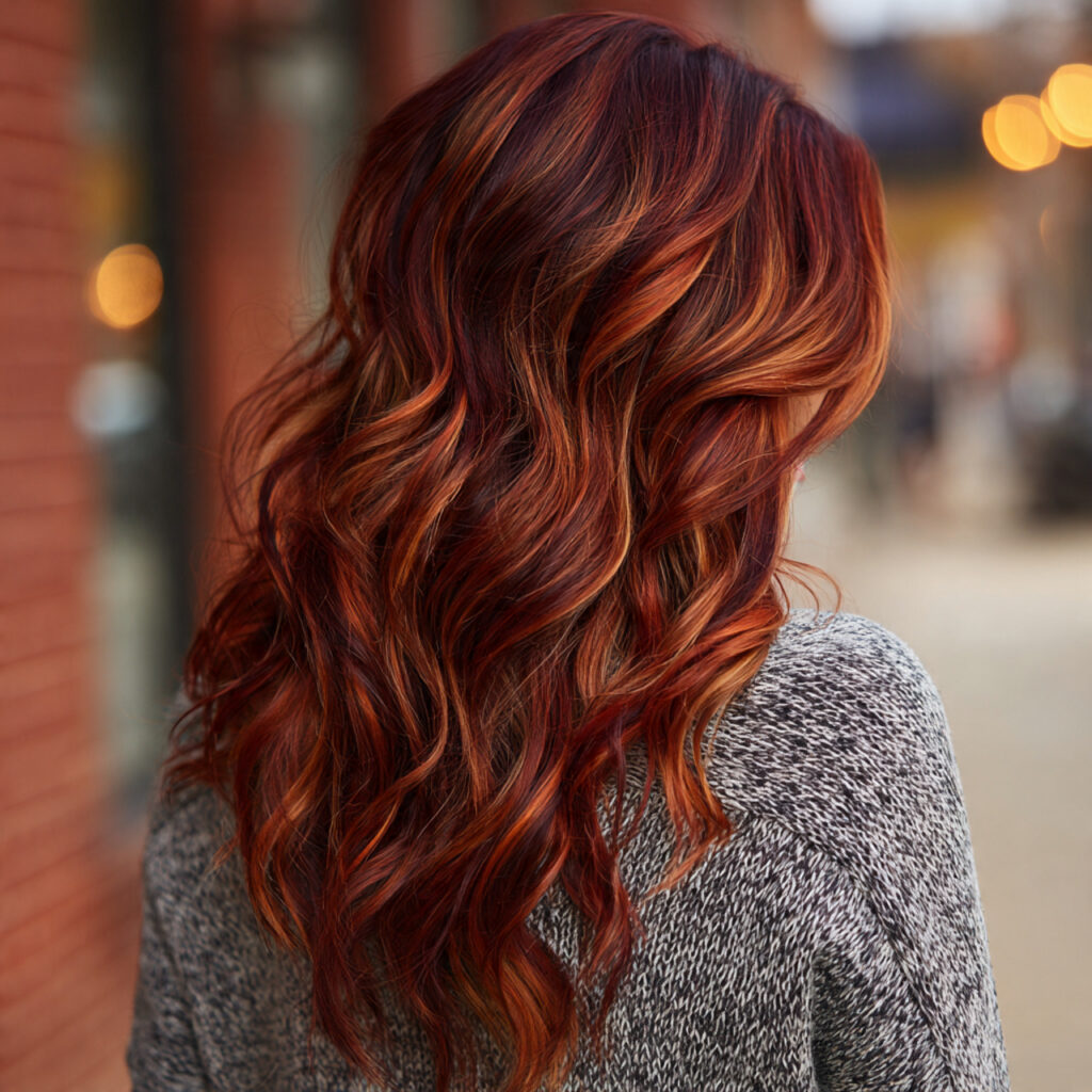 39 Trendy Balayage Hairstyles for Medium Length Hair Ideas 19 Copper Balayage for Medium-Length Hair Ideas