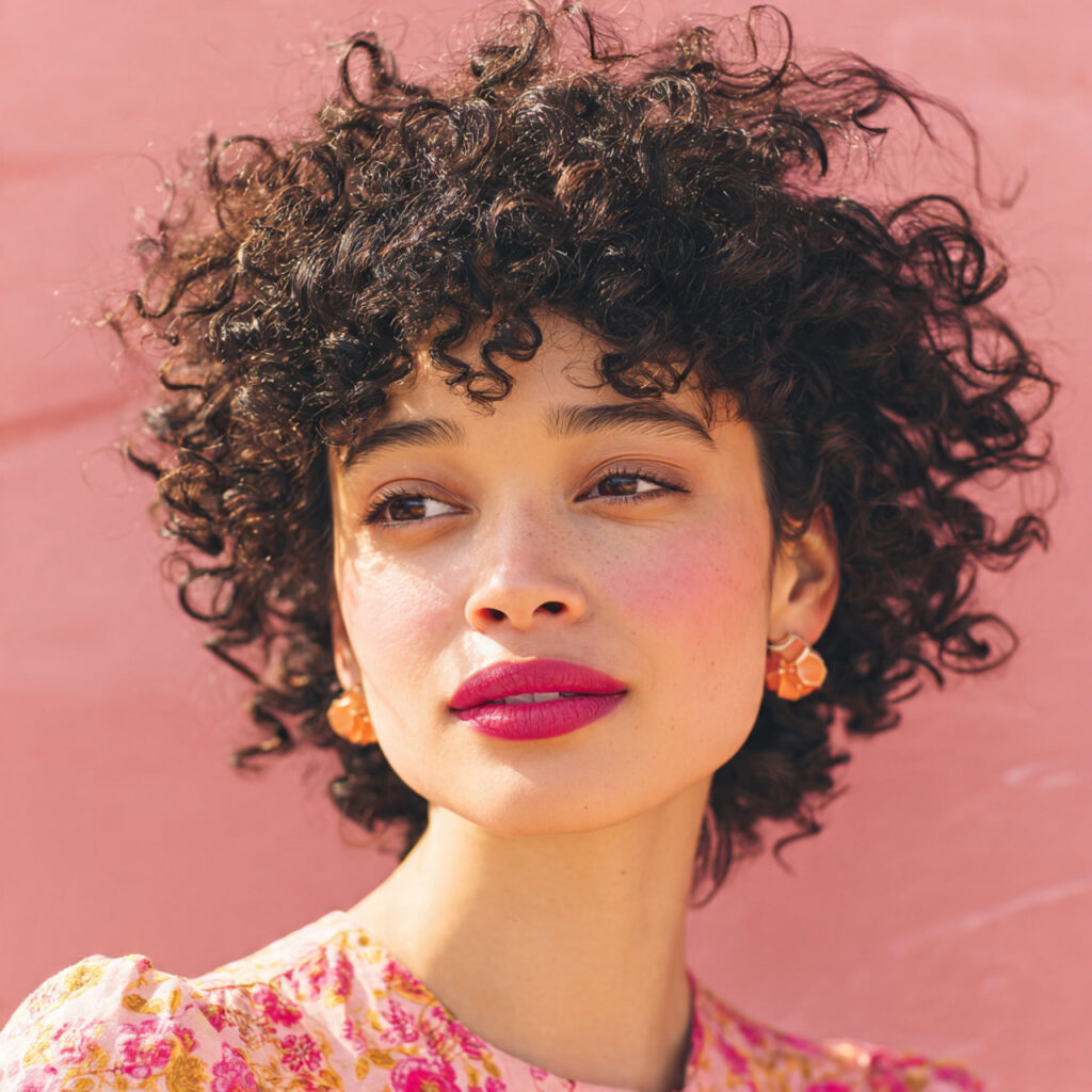 Natural Curls Defined Baddie Hairstyle Idea