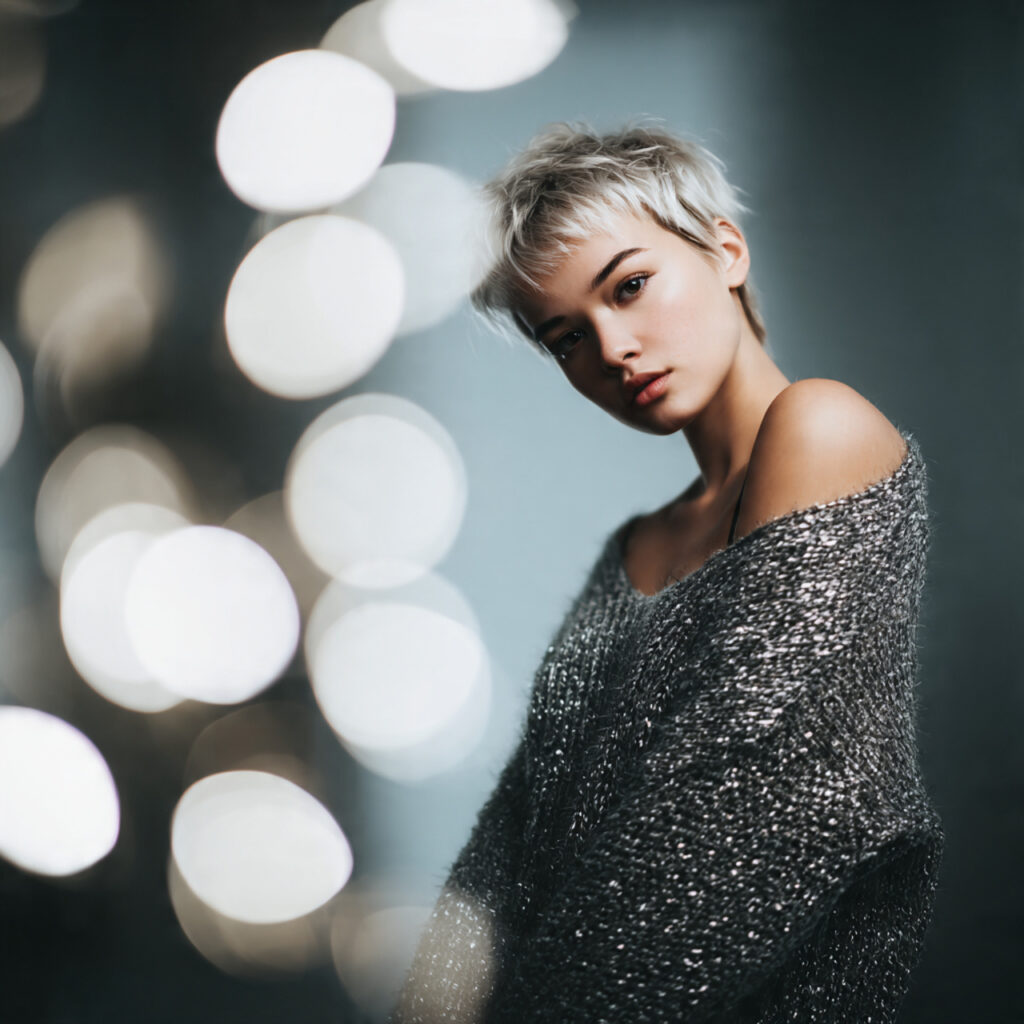 Silver Textured Pixie