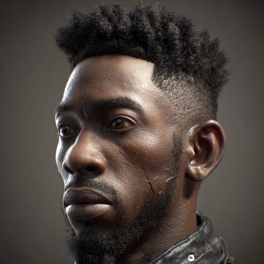 Drop Fade with Afro Texture Ideas