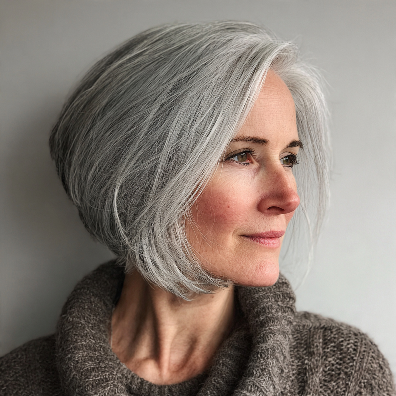 Angled Bob Hairstyles for Women Over 50