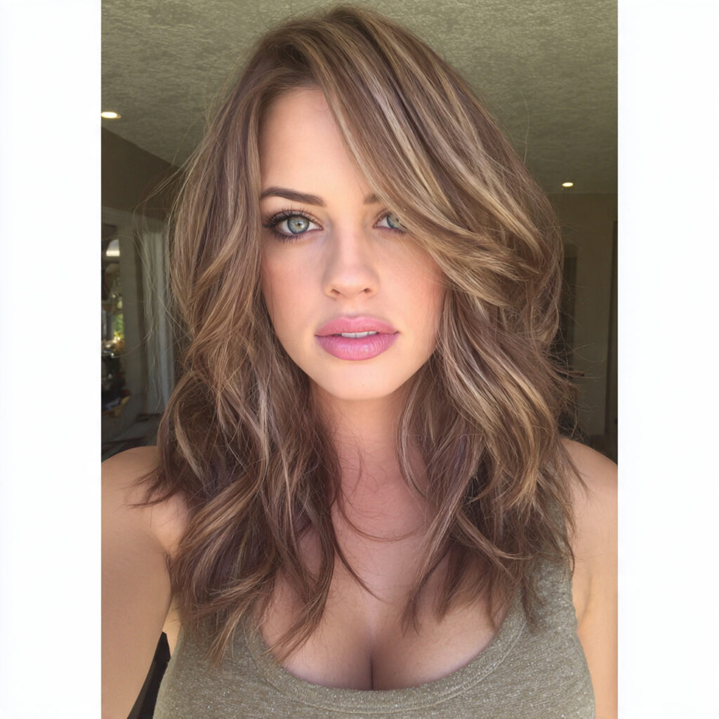 Ash Blonde Hair with Coffee Highlights Ideas