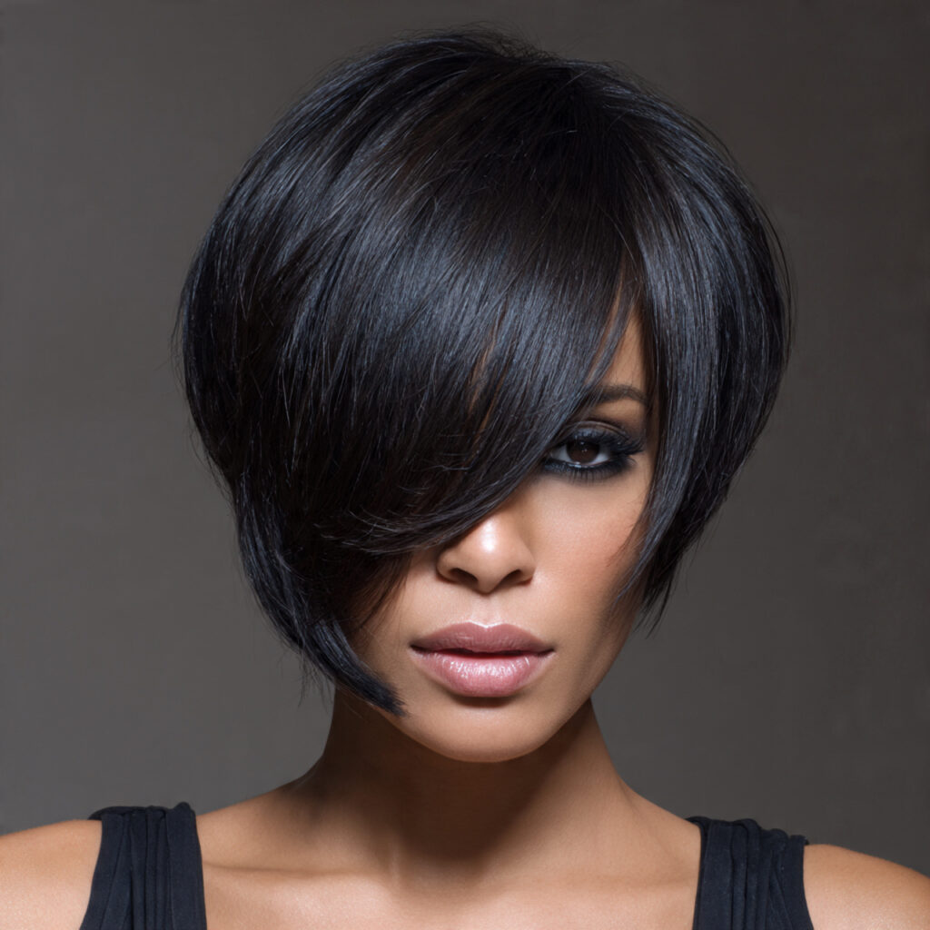 Asymmetric Bangs Hairstyle Ideas with Bold Angles