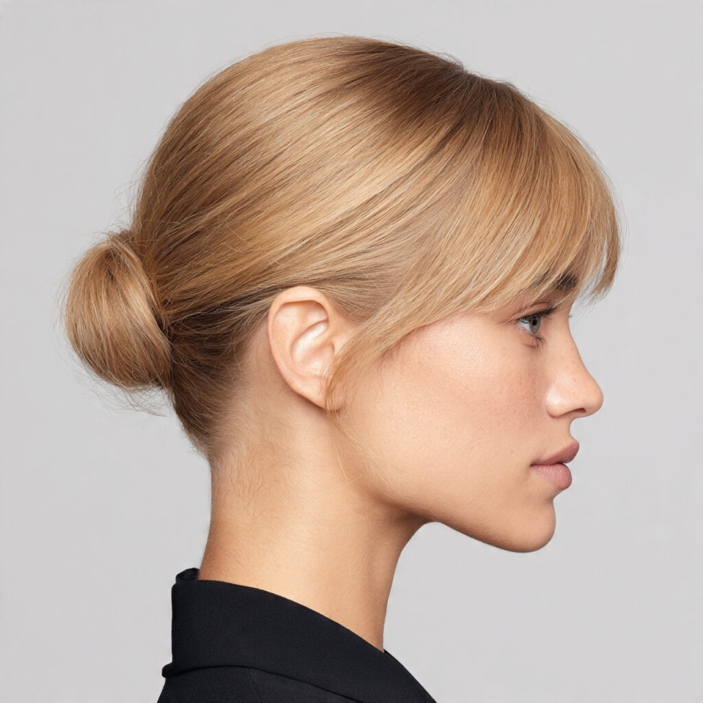 Asymmetric Bangs Hairstyle Ideas with Soft Bang Blending