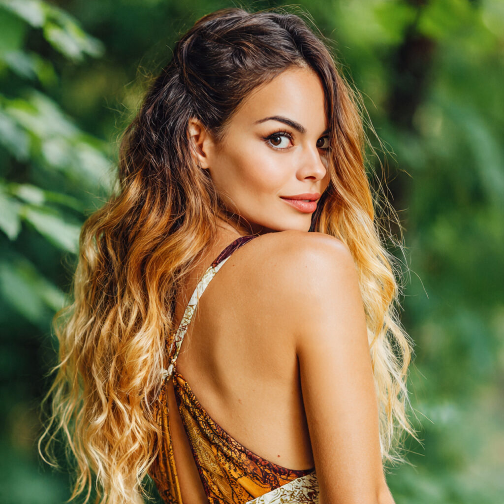 Warm Blonde Hair with Dark Root Ideas