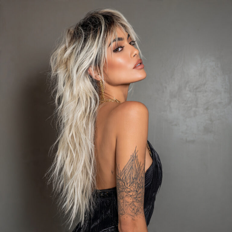 Blonde Hair with Dark Root