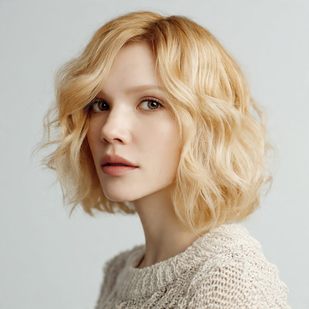 Bright Blonde Hair with Walnut Highlights Ideas