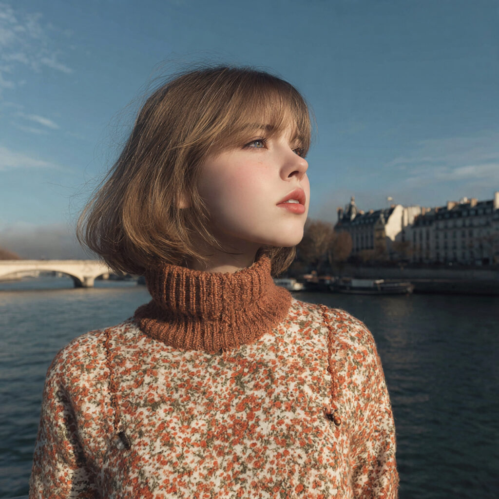 French-Inspired Bob Cut Hairstyles with Long Bangs Ideas