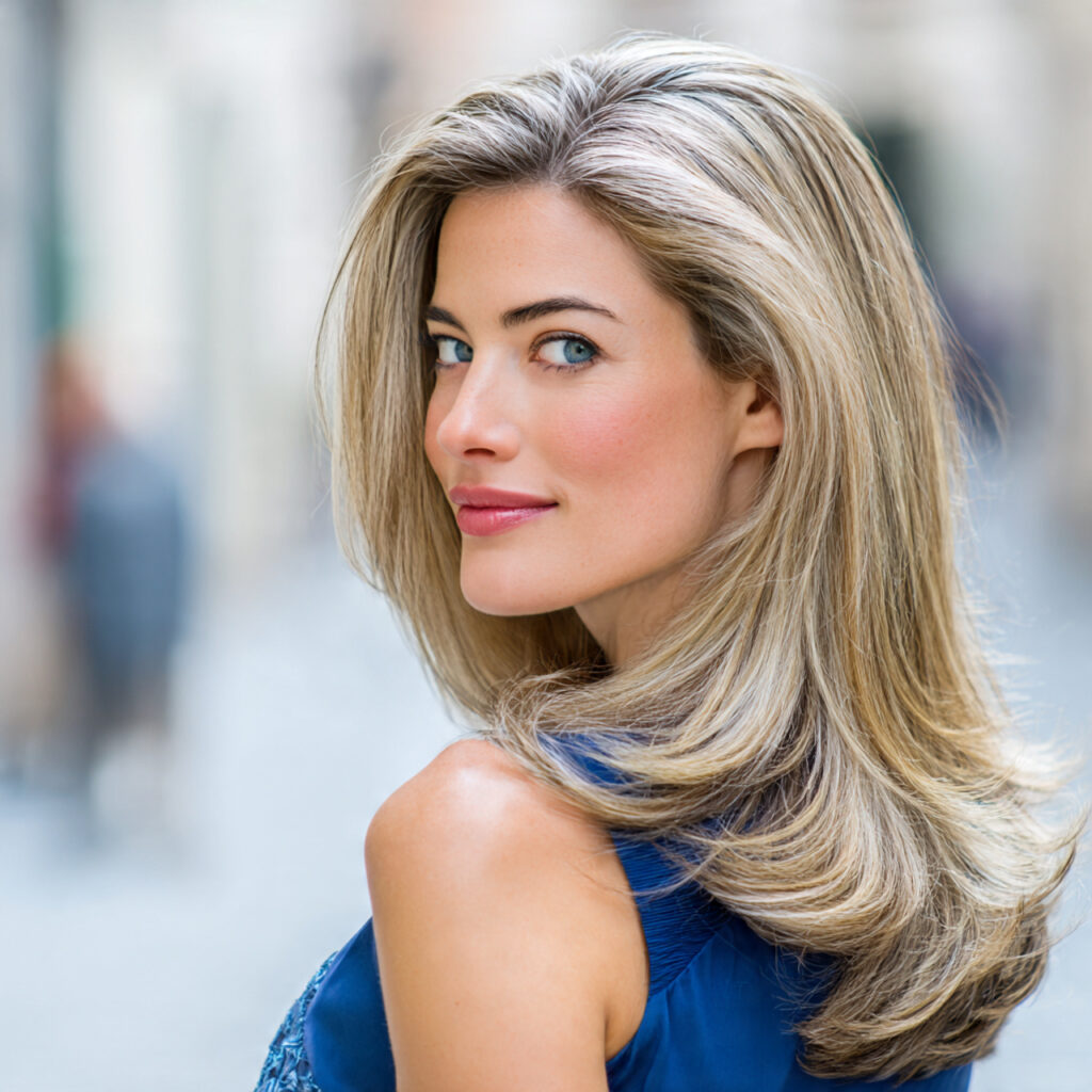 Rooted Blonde Hair with Dark Root Ideas